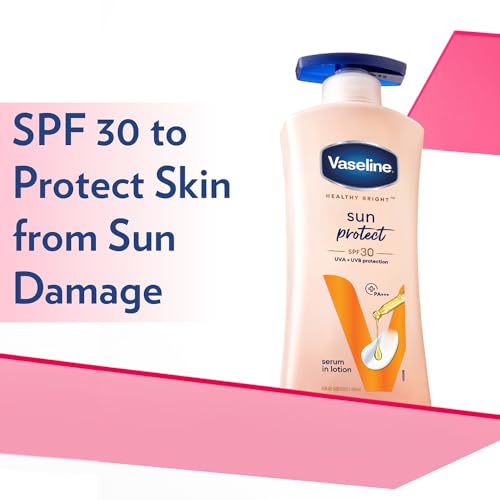Vaseline Sun Protection Body Lotion SPF 30, Daily Use Body Moisturizer for All Skin Types, Non-Greasy Texture – 400 ml (13.5 fl oz)