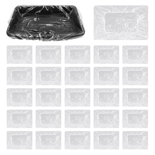50 Pcs Paint Tray Liners Disposable - 9 Inch Paint Roller Tray Liner Plastic Paint Tray Liners for House Painting Walls Excluding Paint Trays