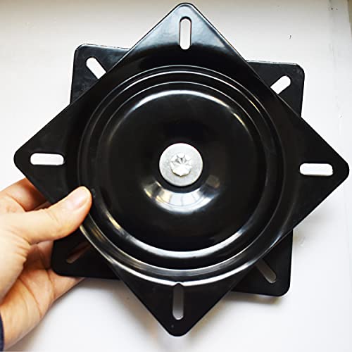 2Pack Heavy Duty Bar Stool Swivel Plate, 6Inch Chair Base With Solid Ring of Ball Bearings, 400lbs Capacity Replacement Seat Parts Lazy Susan Hardware for Barstools Recliner Chair Boat
