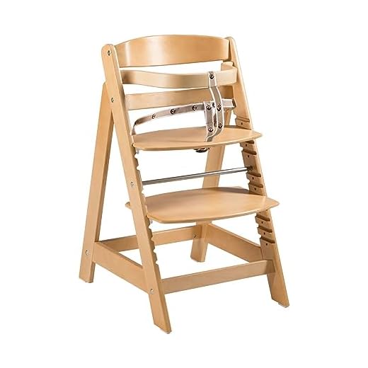 roba Chaise haute évolutive 'Sit Up Click', en bois, chaise haute qui suit la croissance de votre enfant, de chaise haute dévient chaise, avec une fermeture à "clic" innovante, naturel.