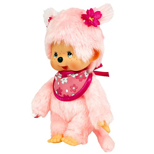 Bandai – Monchhichi Pinky Sakura Rose – Ikonisches Affenkuscheltier der 80er Jahre – Superweiches Kuscheltier 20 cm für Kinder… – Ansicht 3