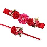 Sie erhalten 1pcs Schärpengurt und 1pcs Blumenstirnband