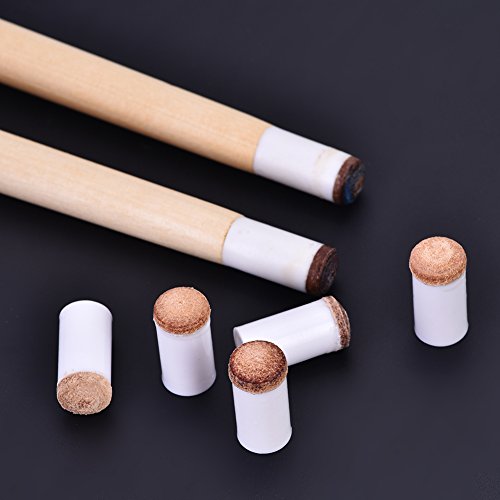 VIFER Cue Tips 10PCS Billiards Snooker Pool Cue Tip Replacement Parts Tackle Accessory 11mm/13mm (13mm), White - Image 3