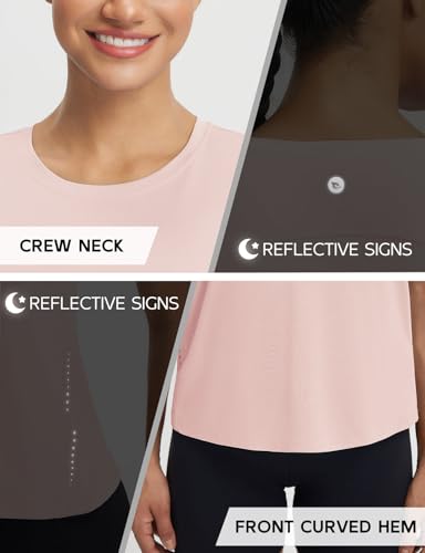 baleaf Women's Short Sleeve Workout Shirts Athletic Tops Sun Protection Breathable T-Shirts Quick Dry Gym Running Tennis - Image 6