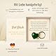 Milaboo® Handgefertigte Geschenkbox mit Herzstein – Persönliche Botschaft in schöner Stülpbox (Viel Glück - Aventurine)