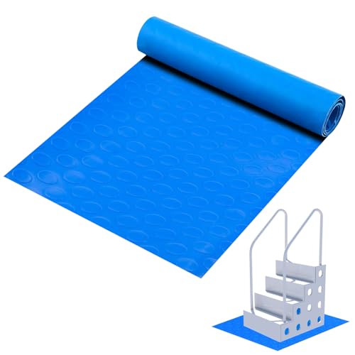 PRITOK Tapis de Protection Antidérapant pour Échelle de Piscine 90 x 40 cm - Texture Sécurisée pour Marches et Escaliers