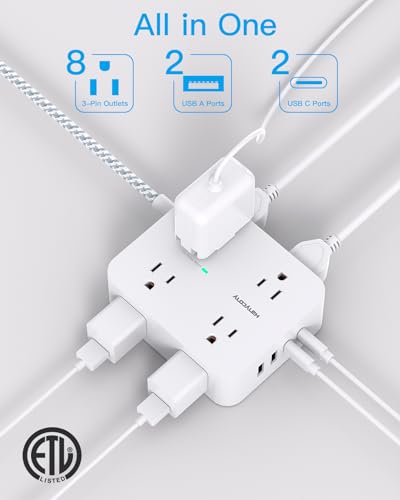 Hanycony HN8U5W Surge Protector Power Strip thumb #1