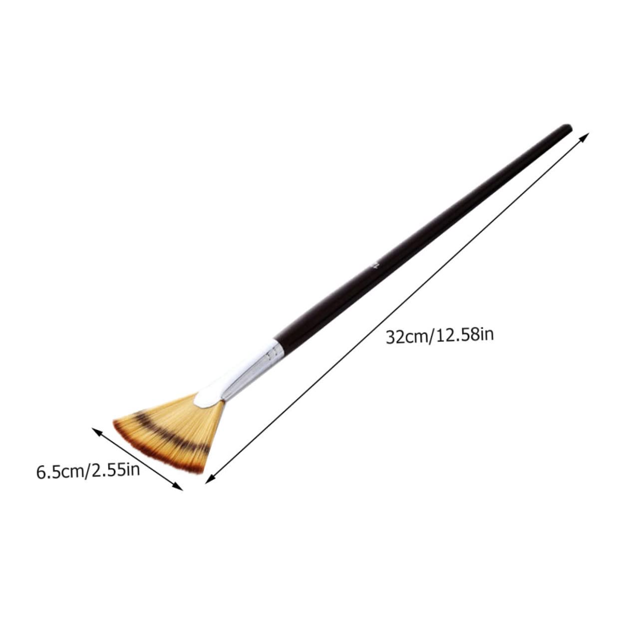 HOMSFOU 3pcs Fan Shape Paint Brushes Nylon Hairs for Watercolor Gouache Acrylic Oil Painting Bulk Set for Artists Beginners