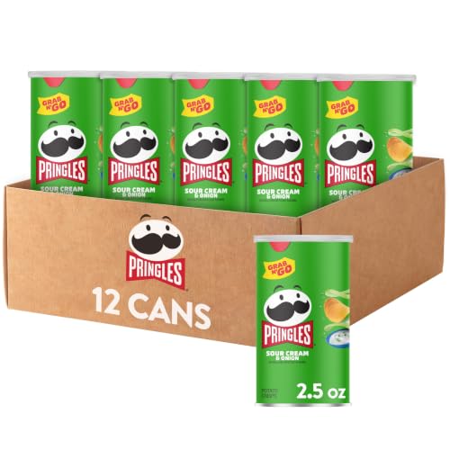 Pringles Potato Crisps Chips, Lunch Snacks...