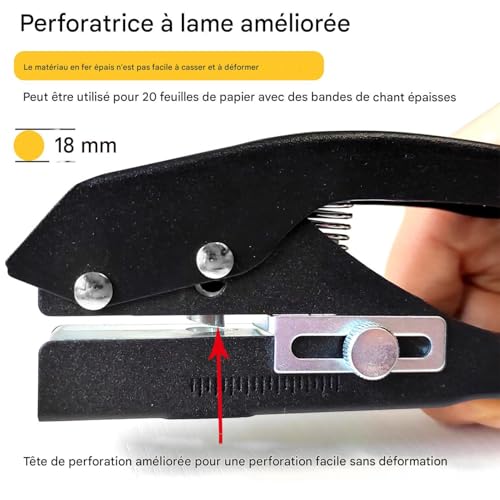 Perforatrice simple renforcée pour percer le PVC fin sans effort