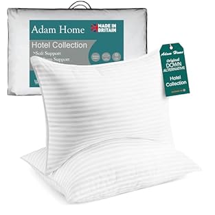 ★PREMIUM PILLOWS: Adam Home Filled Pillows 2 pack are ideal Side Sleeper Pillow and Back Sleeper Pillows.Ultra plush filling, Great comfort and sleep,bounce back. ★FABRIC: Cotton Blended Cover with brushed finish. Soft, down-proof, Quick rebound and ...