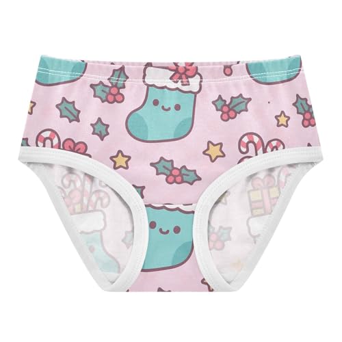 Girls' Breathable Triangle Panties Organic Underpants for Girls Seamless Stockings Pattern in Sizes 2T,3T, 4T, 5T, 6Y and 8Y