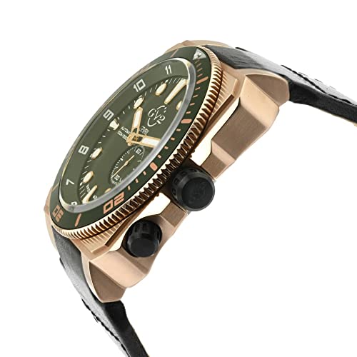 GV2 Men's XO Submarine Swiss Automatic Watch, Genuine Italian Leather Strap3