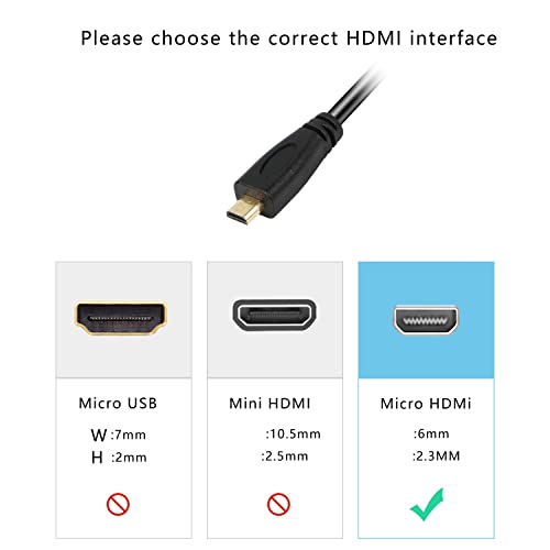 Xmsjsiy MICRO HDMI To Dvi Adpter Cable, Micro Hdmi Male To Dvi 24+1 Dvi-D Cable Connector For Monitor/Display/Projector Video Converter Cord-1.8M thumb #2