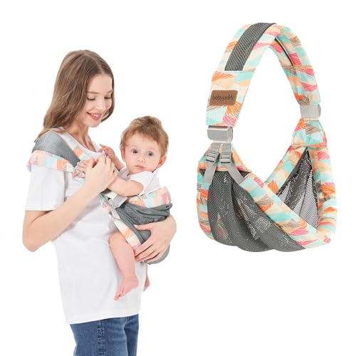 IULONEE Baby Wraps Carrier Baby Carrier Newborn to Toddler Lightweight Infant Wrap Sling Baby Holder...