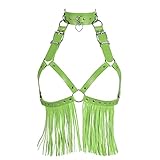 BYDHSS Damen-Ledergürtel, Dessous, Taillengürtel, Brustkorb, Käfig-Quaste, Punk-Riemen, Körper,...