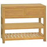 RAUGAJ Badkamermeubel 90x45x75 cm Massief Hout Teak, Artikelmateriaal: Massief teakhout met een natuurlijke afwerking