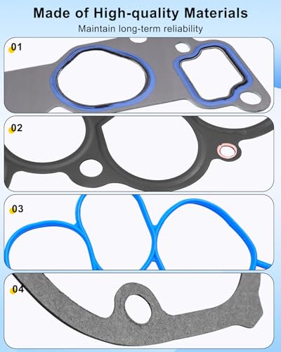 Image of Lower＆Upper Intake Manifold Gasket Set Fit for Lexus ES300 RX300 1994-2003 Toyota Camry Highlander Sienna Sienna Solara Replace MS92766 MS16348 0376182 1717662030