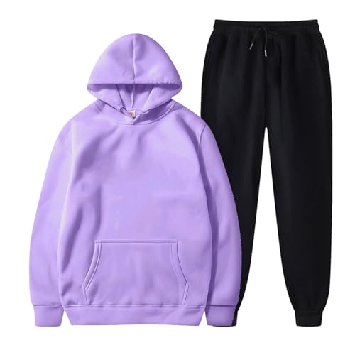 Survêtement noir pour femme avec sweat à capuche décontracté en taille S