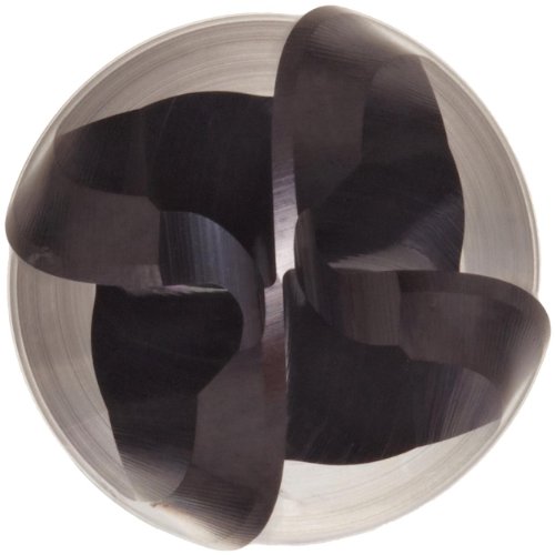 Image of N46456 Carbide Ball Nose End Mill, Metric, AlTiN Finish, Roughing and Finishing Cut, 30 Degree Helix, 4 Flutes, 39mm Overall Length, 1.5mm Cutting Diameter, 3.000mm Shank Diameter