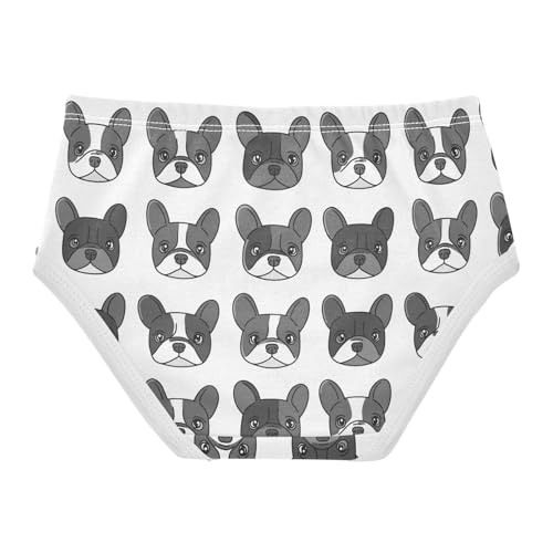 Girls Underwear Soft Cotton French Bulldog Kids Panties in Sizes 2/3t, 4t, 5t, 6 and 82