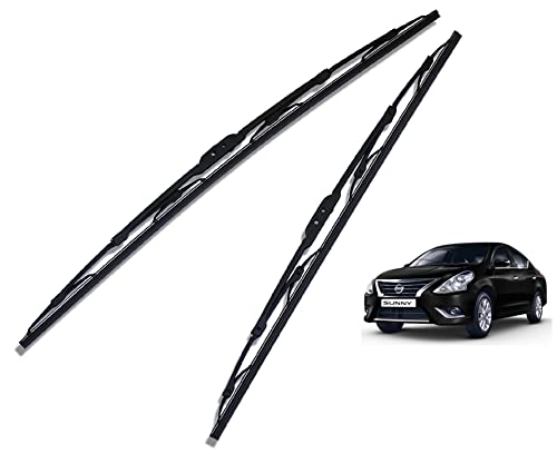 Image of Euro Care Metal Type Wiper Blade Compatibility with Sunny Windshield Car Wiper Blade Size D-21,P-14
