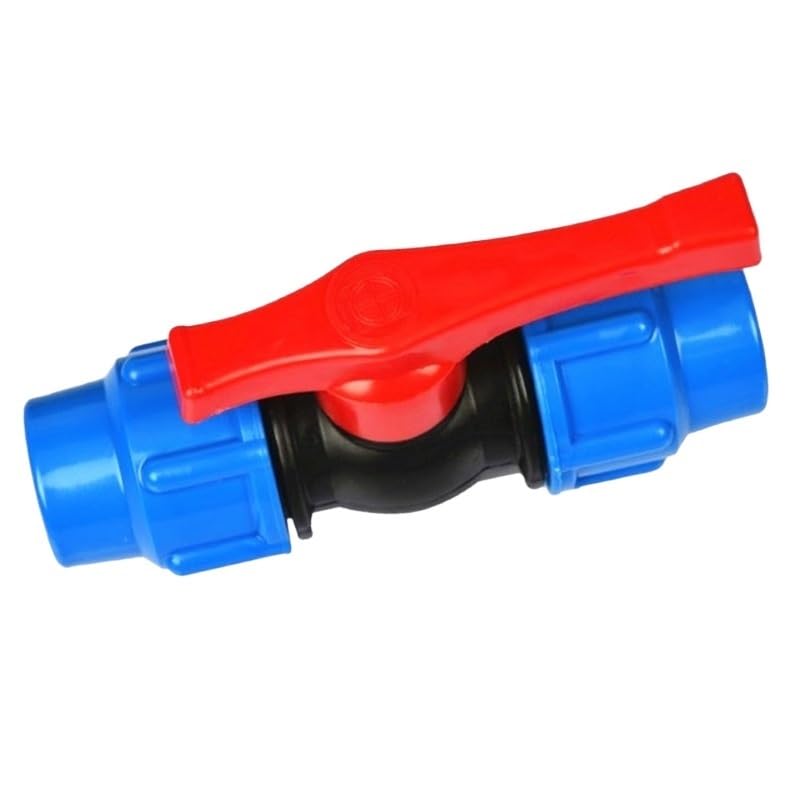 Connettore di rubinetto del tubo, Rubinetto dell'acqua di irrigazione 20/25/32/40/50/63mm Tubo dell'acqua in plastica Connettore rapido for valvola Tubo in PE Valvole a sfera Accessori(Blue,