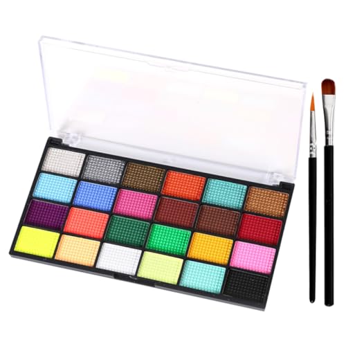 SHINEOFI 1 Juego De Pinturas Pintura Corporal Paleta De Aceite Kit De Maquillaje De Tierra Barras De Pintura Facial Resaltador Facial Y Brillantina Kit De Pintura Facial Para Fiestas
