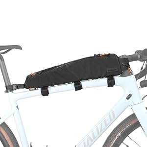 Rhinowalk Bike Top Tube Bag Bike Frame Bag Waterproof Bicycle Bag Professional Cycling Accessories for Mountain Road Bike 2.1L, Black