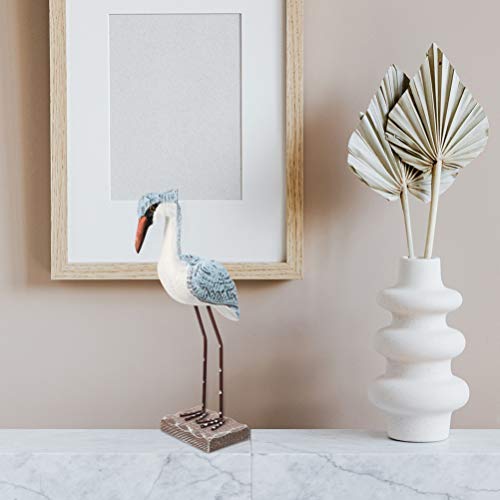 Besportble 2Pcs Wooden Seagull Figurine Nautical Statues Sculptures For Home Mediterranean Coastal Beach Rustic Art Decorations #TOP4