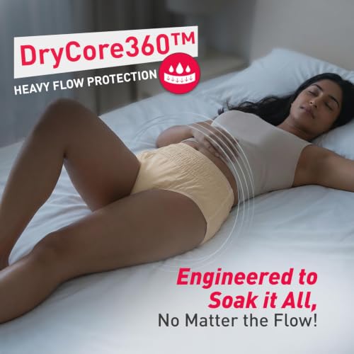 Image of Sirona Disposable Period Panty for Girls | XL-XXL (44-52 Inch) | Pack of 10 | 360 Coverage for Stress Free Period | Leakage Protection for Heavy Flow | Rash Free | Super Absorbent with Comfortable Fit