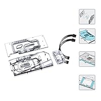 Bykski GPU Copper LED Water Block GPU Water Cooling Block for Gigabyte RTX 3090 3080 Gaming Eagle Vision OC (5V LED GPU Block with Water Cooling Copper Backplate)