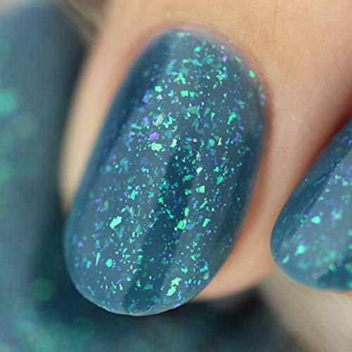 Image of ILNP The Message - Celadon Blue Jelly Shimmer Nail Polish