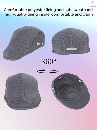 Image of FabSeasons Cotton Ivy Flat Golf Cap - Classic Newsboy Gatsby Hat for Men