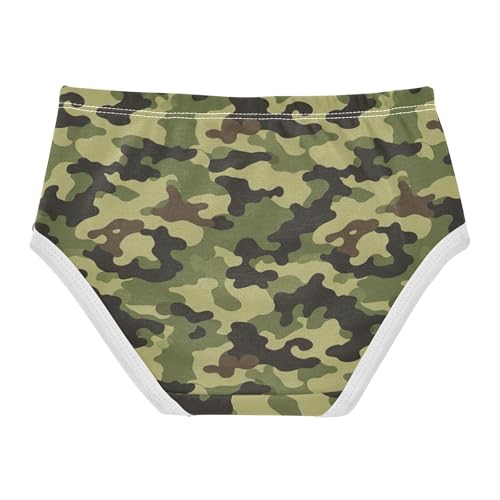 Toddler Girls Underwear 2t Cotton Panties for Girl Cartoon Briefs Underpants Classical Camouflage Green2