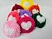 100% Handmade Crochet Heart Round Design Dish Scrubber Scrubbies 3 Set