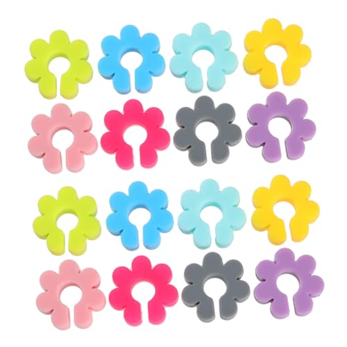 Consejos para Comprar Marcadores y adornos para los vasos más recomendados. 49 LIFKICH 16 piezas Marcadores de Vino de Silicona con Flores Identificadores Decorativos para Copas Accesorios para Bebidas Eventos Sociales