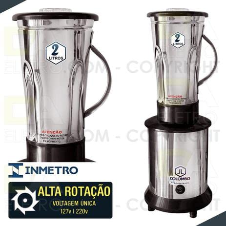 Liquidificador Industrial 2 Litros Alta Rotação - Jl Colombo - 220V