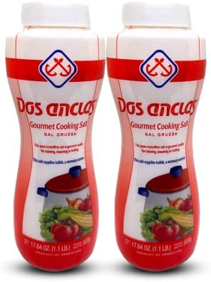 Dos Anclas Sal Gruesa 2 Pack, Coarse Salt, Multi-Purpose Seasoning Gourmet Salt, 17.64 Oz (1.1 LB)