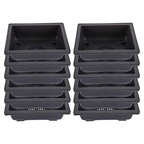 NiceDD 12 piezas de macetas de plástico de bonsai de 6.5 