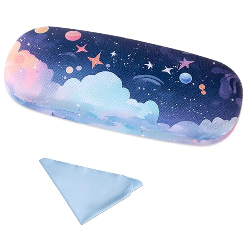 Image of PERFECTSIGHT Hard Shell Eyeglasses Case, PU Leather Protective Glasses Case, Cute Eyeglass Case for Women Men Girls