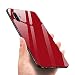 Luhuanx Samsung Galaxy Note 10 Plus Case,Note 10+ Plus Case,Tempered Glass Pattern Back+TPU Frame Hybrid Shell Slim Case Galaxy Note10 Plus Case(2019) Anti-Drop (Red)