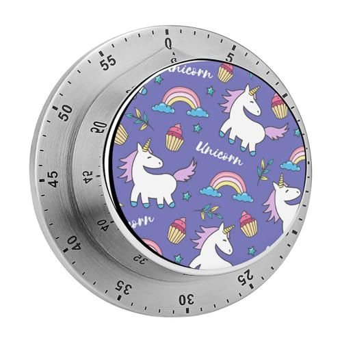 Minuterie en Acier Inoxydable Cup Cake Licorne pour La Cuisine Fitness Pâtisserie Apprentissage Machines De Cuisine Magnétique 8cm