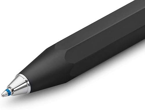 Vista 2 de Kaweco AL SPORT - Bolígrafo retráctil negro con recambio estándar D1 de aluminio, 5.1 in Antracita,Negro -,Rojo Profundo,Crudo,oro