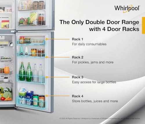 Image of Whirlpool 235 L 2 Star Frost-free inverter Double Door Refrigerator (NEO SP278 PRM LUNAR STEEL(2S, 2026 Model)-Y, 2026 Model)