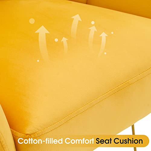 Barberpub Living Room Chair, Manicure Chair For Technician, Modern Home Chair, Makeup Beauty Vanity Chair, Nail Salon Chair For Manicurist 3510 (Orange) #TOP4