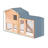 Forte résistance aux intempéries : fabriquée à partir de tissu Oxford 21D robuste, cette housse de clapier offre une excellente protection contre les éléments, gardant l'espace de vie de votre animal de compagnie propre de la pluie et de la saleté.
