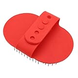 Hongzer silicone pet brush, round silicone pet bathing hair grooming cleaning massage brush dogs cats comb supplies(red)