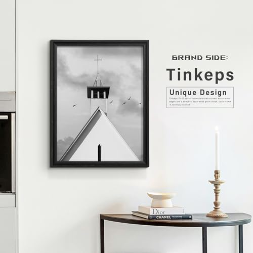 Image of 18x24 Frame Black with Elegant Concave Design - Large 18 x 24 Poster Frame for Wall, Home, Office & Gallery Display