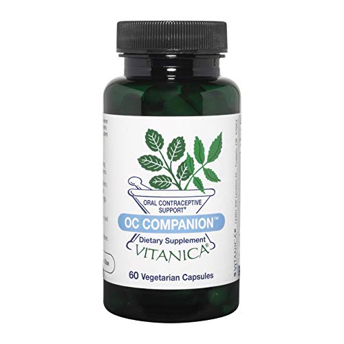 Vitanica OC Companion, Oral Contraceptive Support Supplement, Dandelion, Borage Seed Oil, DIM, Bromelain, Probiotic & More, Vegan/Vegetarian, 60 Capsules